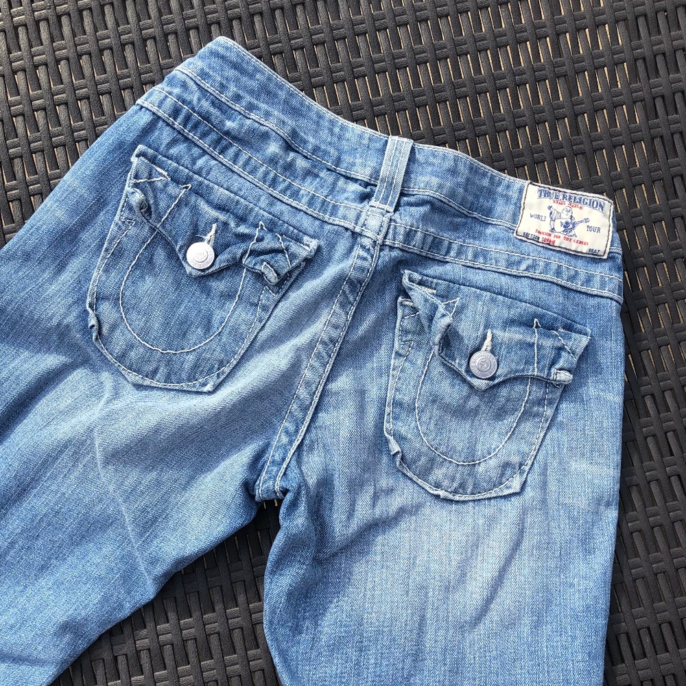 True Religion Sophie Cuffed Denim Long Shorts 28